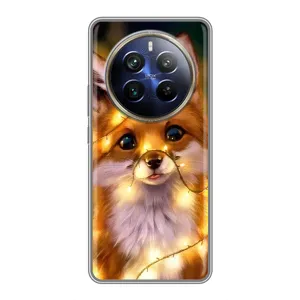 Чехлы с картинкой Лисички для Realme 12 Plus (VPrint) (Лисичка в гирляндах)