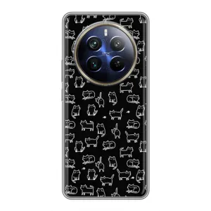 Чохол з принтом для Realme 12 Plus (AlphaPrint) Модні коти (Маленькі котики)