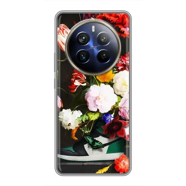 Чохол з принтом «Nike цветы» для Realme 12 Plus