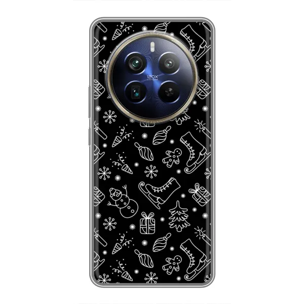 Чохол з принтом «Новорічний фон» для Realme 12 Plus Чохол з принтом «Новорічний фон» для Realme 12 Plus