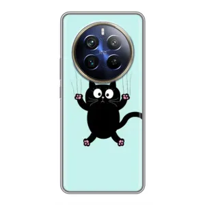Чохол з принтом для Realme 12 Plus (AlphaPrint) Модні коти (Падаючий кіт)
