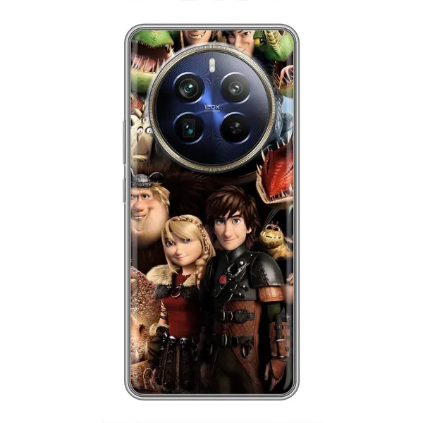 Чохол з принтом «Персонажі дракона» для Realme 12 Plus