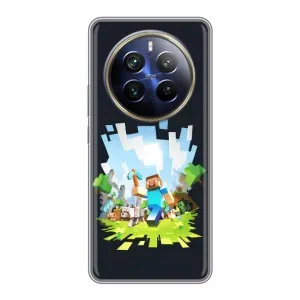 Чохол Майнкрафт на Realme 12 Plus (AlphaPrint) Minecraft (персонажі Minecraft)