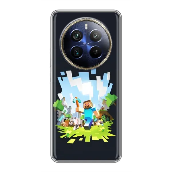 Чохол з принтом «персонажі Minecraft» для Realme 12 Plus Чохол з принтом «персонажі Minecraft» для Realme 12 Plus