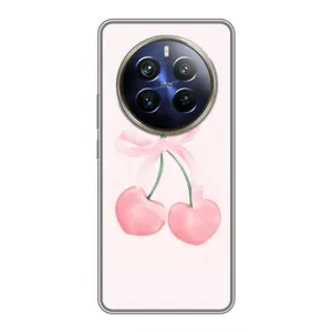 Чехол с розовым рисунком для Realme 12 Plus (Розовые вишни)