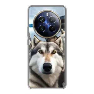 Чохол з Хаскі Realme 12 Plus - (AlphaPrint) (Селфі Хаскі)