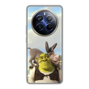 Чехол с мультфильмом Шрек на Realme 12 Plus (Шрек и Осел)