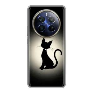 Чохол з принтом для Realme 12 Plus (AlphaPrint) Модні коти (Силует котика)