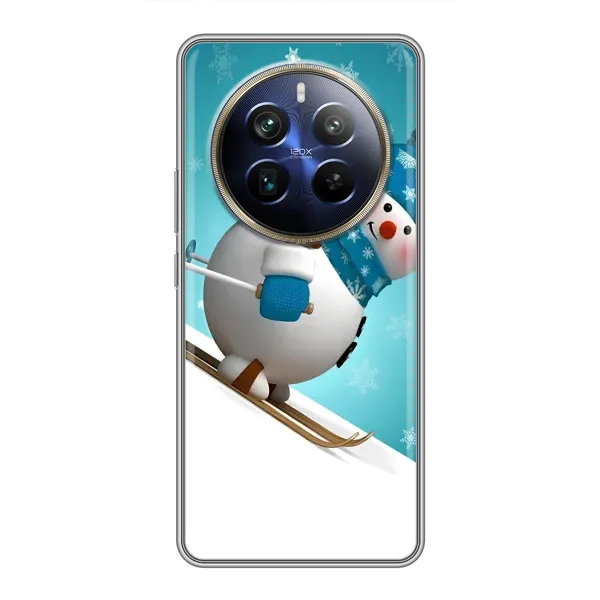 Чохол з принтом «Сніговик на лижах» для Realme 12 Plus