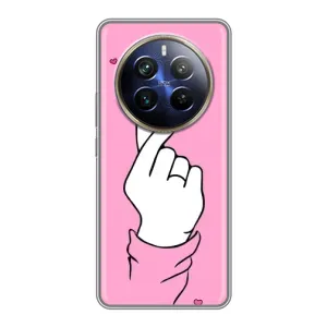 Чохол з принтом для Realme 12 Plus (AlphaPrint - Знак сердечка)