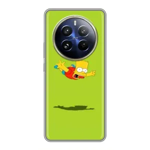 Чехол с Симпсонами для Realme 12 Pro Plus (VPrint) (Барт Симпсон)