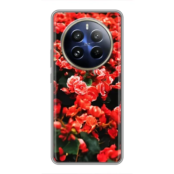 Чехол с принтом «Цветы красные» для Realme 12 Pro Plus Чехол с принтом «Цветы красные» для Realme 12 Pro Plus