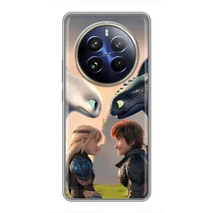Чехол как приручить дракона на Realme 12 Pro Plus (Иккинг и Астрид)