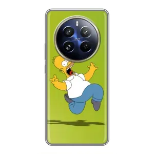 Чехол с Симпсонами для Realme 12 Pro Plus (VPrint) (Гомер Симпсон)
