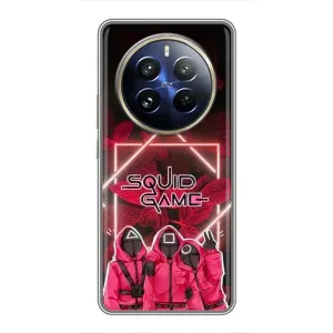 Чехол Гра в кальмара для Realme 12 Pro Plus (Охранники Игра кальмара)