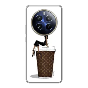 Чехлы Луи Витон для Realme 12 Pro Plus (AlphaPrint - LOUIS VUITTON) (кофе LOUIS VUITTON)
