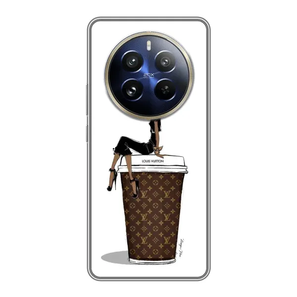 Чохол з принтом «кава LOUIS VUITTON» для Realme 12 Pro Plus