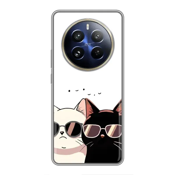 Чехол с принтом «Коты в очках» для Realme 12 Pro Plus