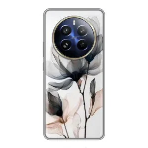 Чохол з принтом «Квіти на білому» для Realme 12 Pro Plus