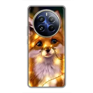 Чехлы с картинкой Лисички для Realme 12 Pro Plus (VPrint) (Лисичка в гирляндах)
