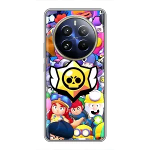 Чехол для Realme 12 Pro Plus Бравл Старс (VPrint) (Лого Brawl Stars)