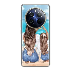 Чехол с печатью для Realme 12 Pro Plus - (Мама с ребенком) (AlphaPrint) (Мама с доченькой)