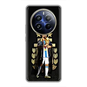 Чехлы для Realme 12 Pro Plus (Leo чемпион) (AlphaPrint) (Месси Король)