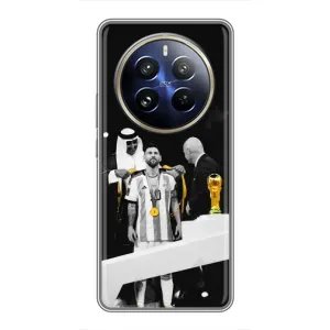 Чехлы для Realme 12 Pro Plus (Leo чемпион) (AlphaPrint) (Месси в накидке)