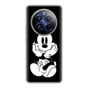 Эксклюзивный чехол для Realme 12 Pro Plus (AlphaPrint - Мультяшные) (Микки на черном)