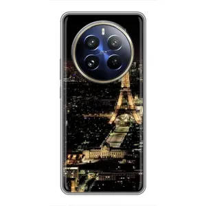 Чехол Эйфелева Башня для Realme 12 Pro Plus - (AlphaPrint) (Ночной Париж)