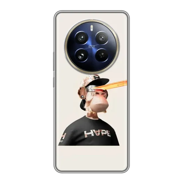 Чехол с принтом «обезьяна NFT в очках» для Realme 12 Pro Plus