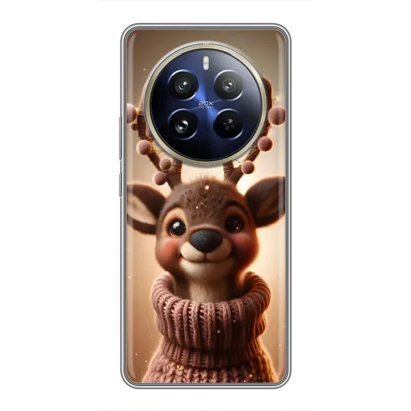 Чохол з принтом «Олень в светрі» для Realme 12 Pro Plus