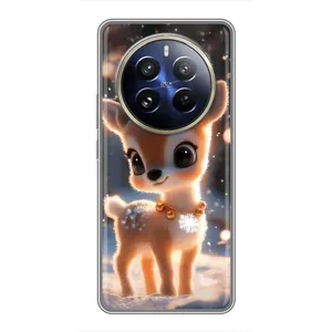 Яскравий чохол для Realme 12 Pro Plus з Зимові Оленята (Оленятко)