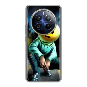 Чехол для Реалми 12 Про Плюс - (AlphaPrint) с печатью (ТОП продаж) (Парень смайл)