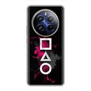 Чехол Гра в кальмара для Realme 12 Pro Plus (Символы Игра кальмара)
