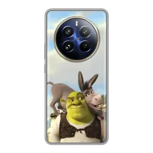 Чехол с мультфильмом Шрек на Realme 12 Pro Plus (Шрек и Осел)