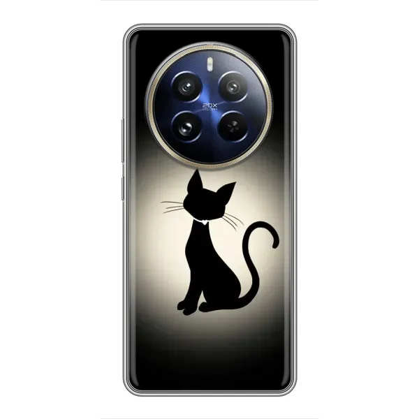 Чехол с принтом «Силуэт котика» для Realme 12 Pro Plus Чехол с принтом «Силуэт котика» для Realme 12 Pro Plus