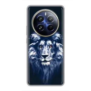 Чехол со Львом для Realme 12 Pro Plus (VPrint) (Синий Лев)