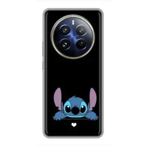Чехол с принтом Стич на Realme 12 Pro Plus (Стич на черном)