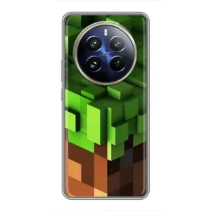 Чехол Майнкрафт на Realme 12 Pro Plus (AlphaPrint) Minecraft (текстура Майнкрафт)