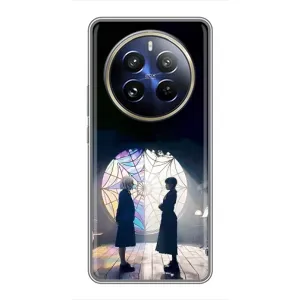 Чехлы Венсдей на Realme 12 Pro Plus Уэнсдей (AlphaPrint) (Уэнздей и Инид)