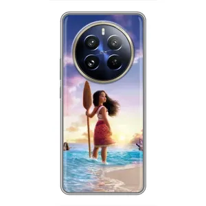 Чехол с мультфильмом Моана Realme 12 Pro Plus (Моана с веслом)
