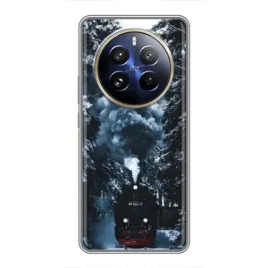 Новогодние, Праздничные Чехлы для Realme 12 Pro Plus - 2024 год (Зимний поезд)