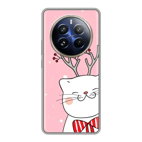 Чехол с принтом «Зимний кот» для Realme 12 Pro Plus