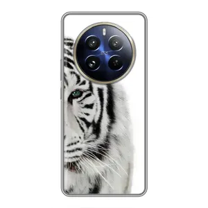 Чехлы с картинками животных Realme 12 Pro (Белый Тигр)