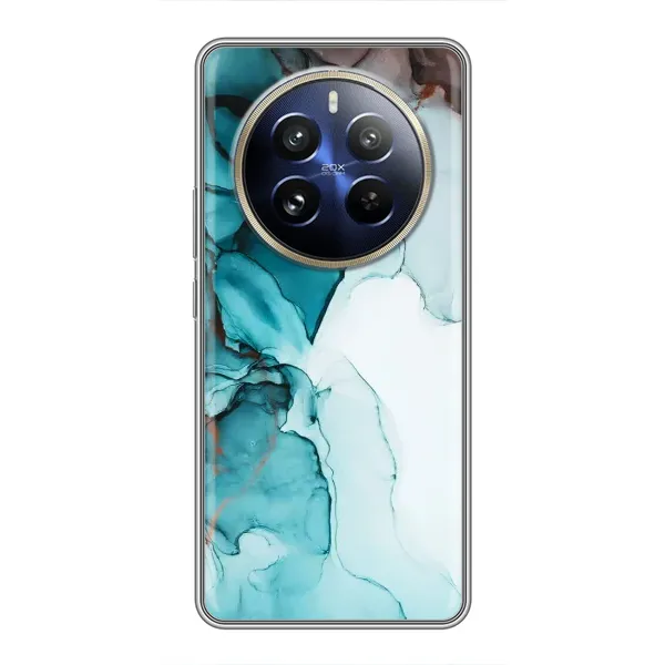 Чехол с принтом «Бирюзовый мрамор» для Realme 12 Pro