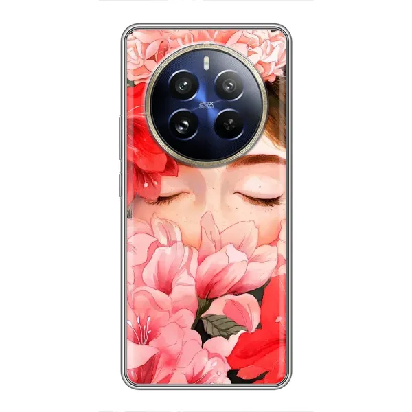 Чехол с принтом «Глаза в цветах» для Realme 12 Pro
