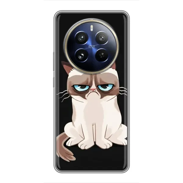Чехол с принтом «Грустный кот» для Realme 12 Pro