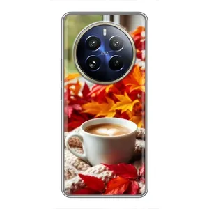 Чехол с уникальным дизайном «Осень с кофе» для Realme 12 Pro