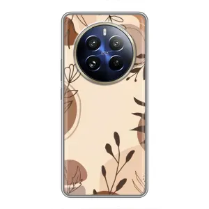 Чохол з принтом «Коричневі квіти» для Realme 12 Pro